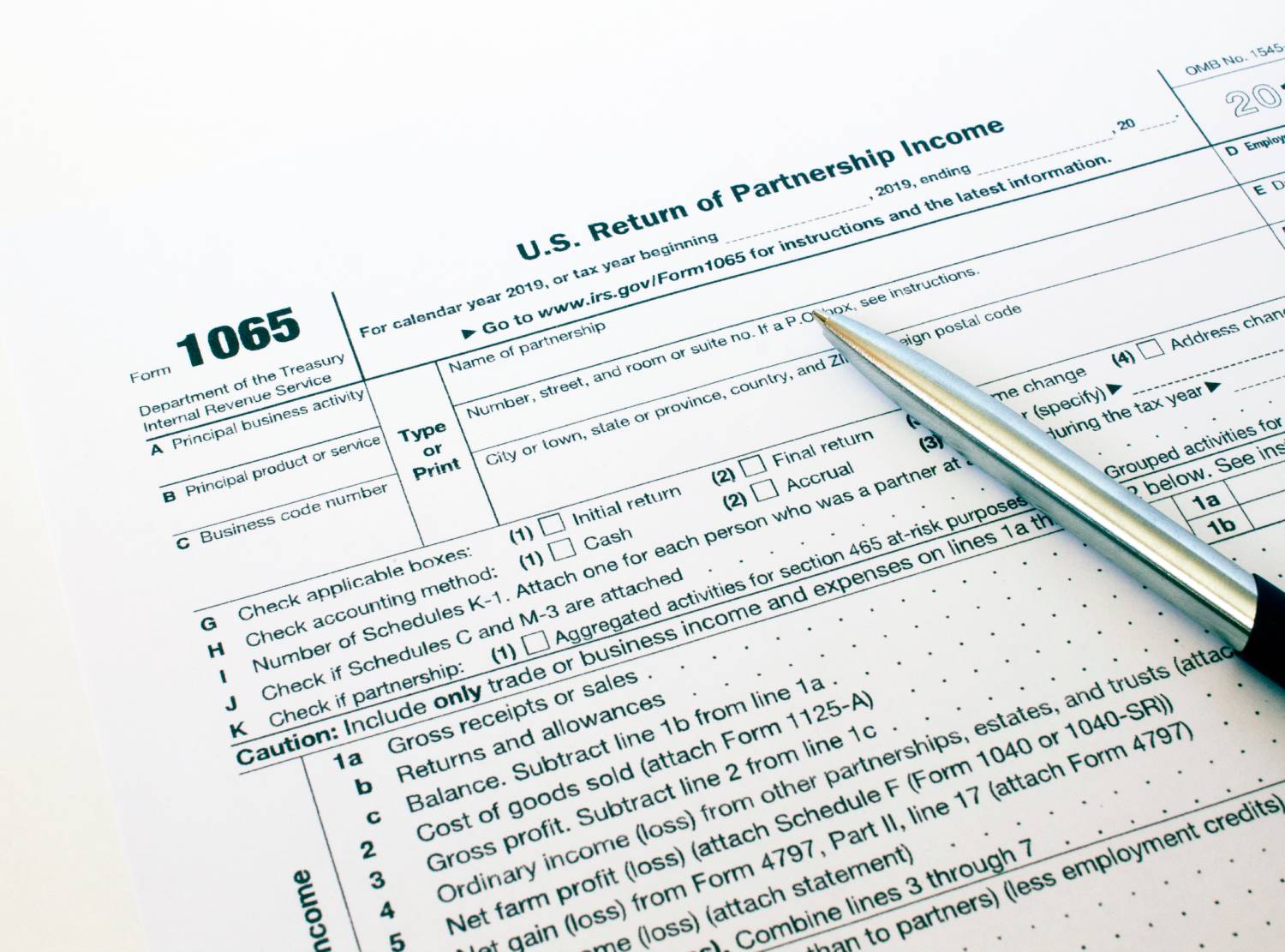 US tax form 1065